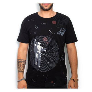 T-shirt Cotton-rich Oversize Noir - Space COT0013-2