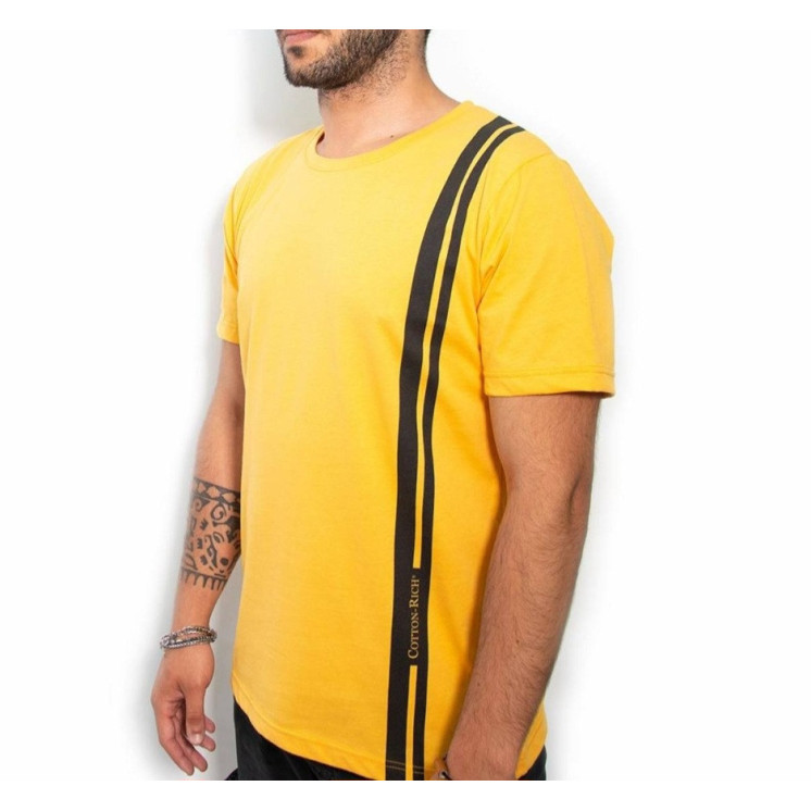 T-shirt Cotton-rich Oversize ocre jaune - Minimal COT0012-3