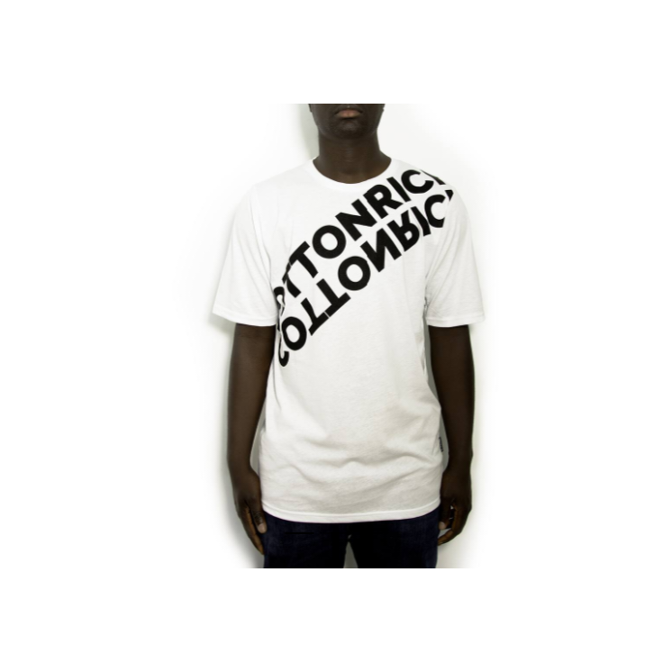 T-shirt Cotton-rich Oversize blanc - Mirror COT0009-1