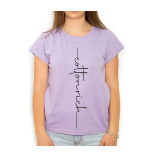 T-shirt Cotton-rich basic lilas - Classic COT0007-3