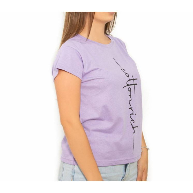 T-shirt Cotton-rich basic lilas - Classic COT0007-3