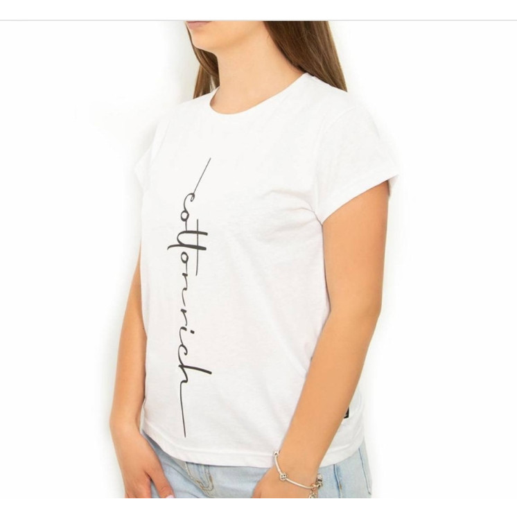 T-shirt Cotton-rich basic blanc - Classic COT0007-1