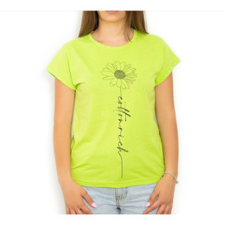 T-shirt Cotton-rich basic vert lime - Daisy COT0006-4