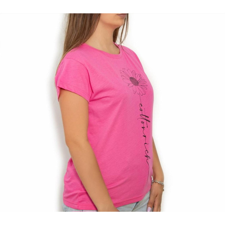 T-shirt Cotton-rich basic rose - Daisy COT0006-3