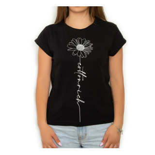 T-shirt Cotton-rich basic noir - Daisy COT0006-2