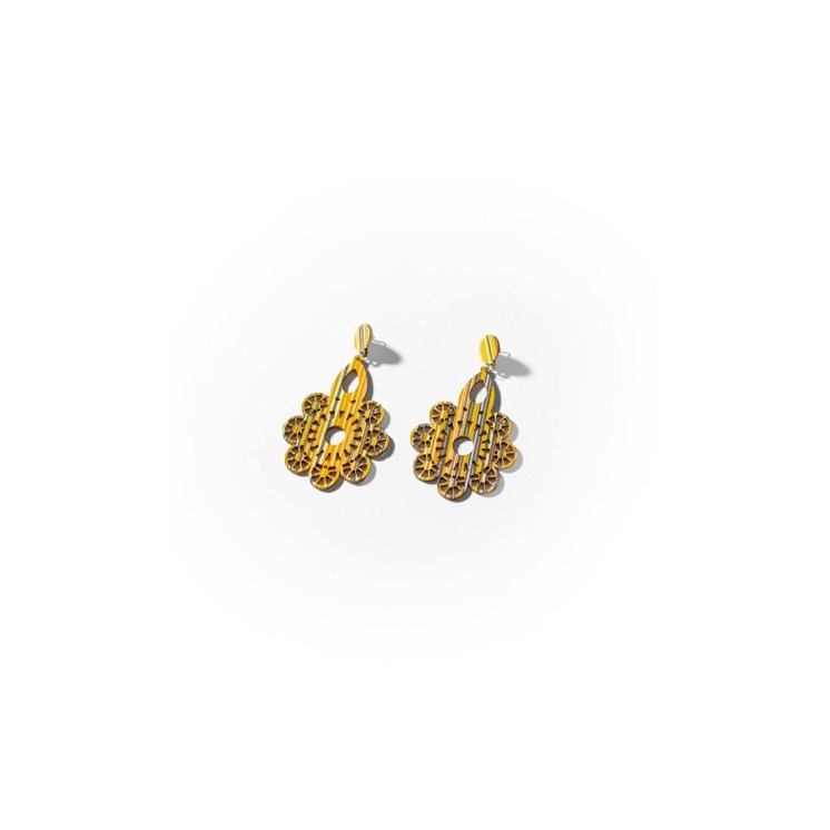 Boucles d'oreilles fleurs Créoles BIGOL007 par Gioyes