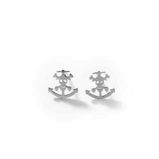 Boucles d'oreilles ancre et crâne BIGOA018 par Gioyes