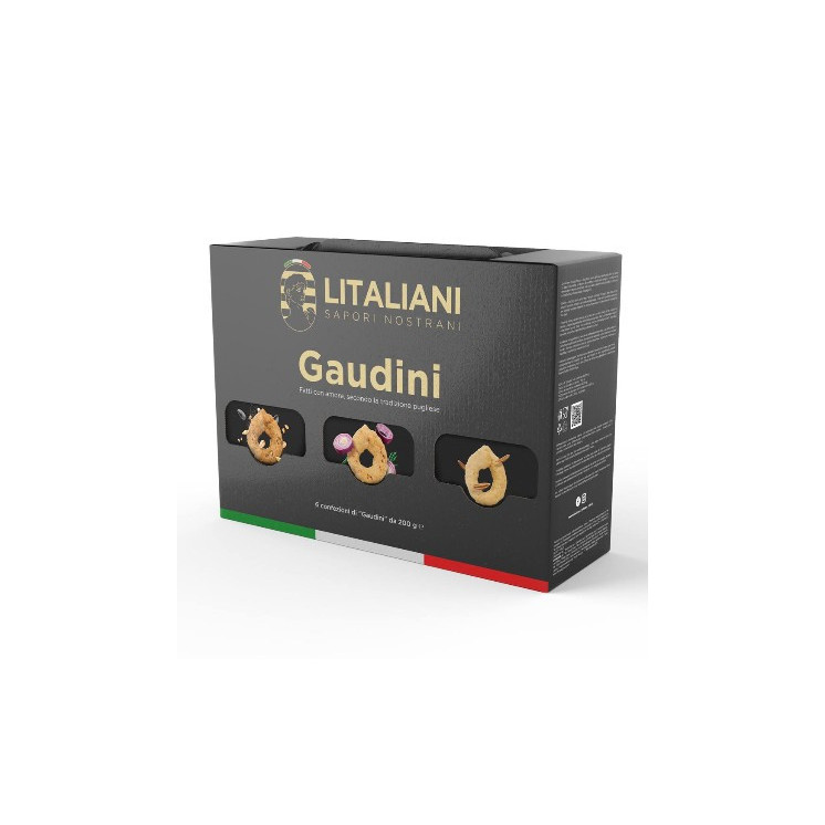 Box Gaudini 6 paquets de Taralli 1200 g - LIT0050 par Litaliani